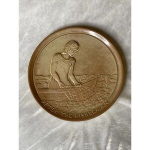 Vintage Frankoma 'Peter the Fisherman' 7" Plate, Teenagers of the Bible, 1977